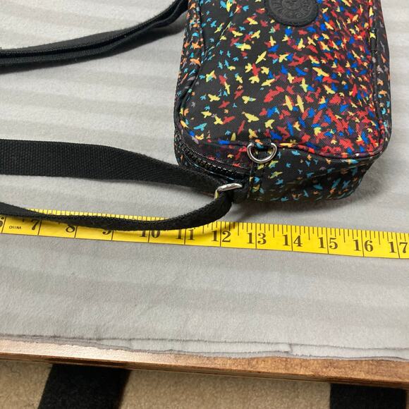 Kipling Abanu Small Crossbody with Multicolor Bird Pattern. Good Pre-Owned - Picture 9 of 12